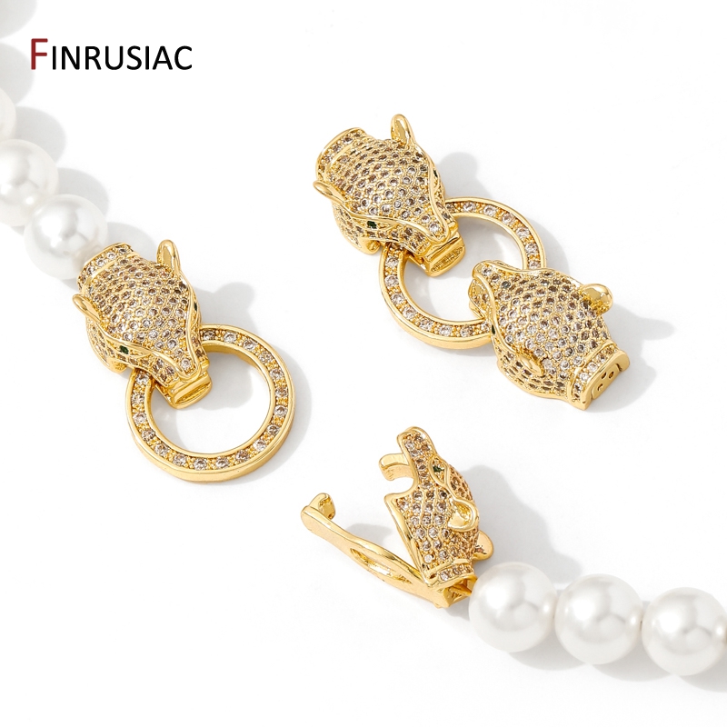 Pearl Necklace - 18K Altın Kaplama Pirinç Kakma Zirkon