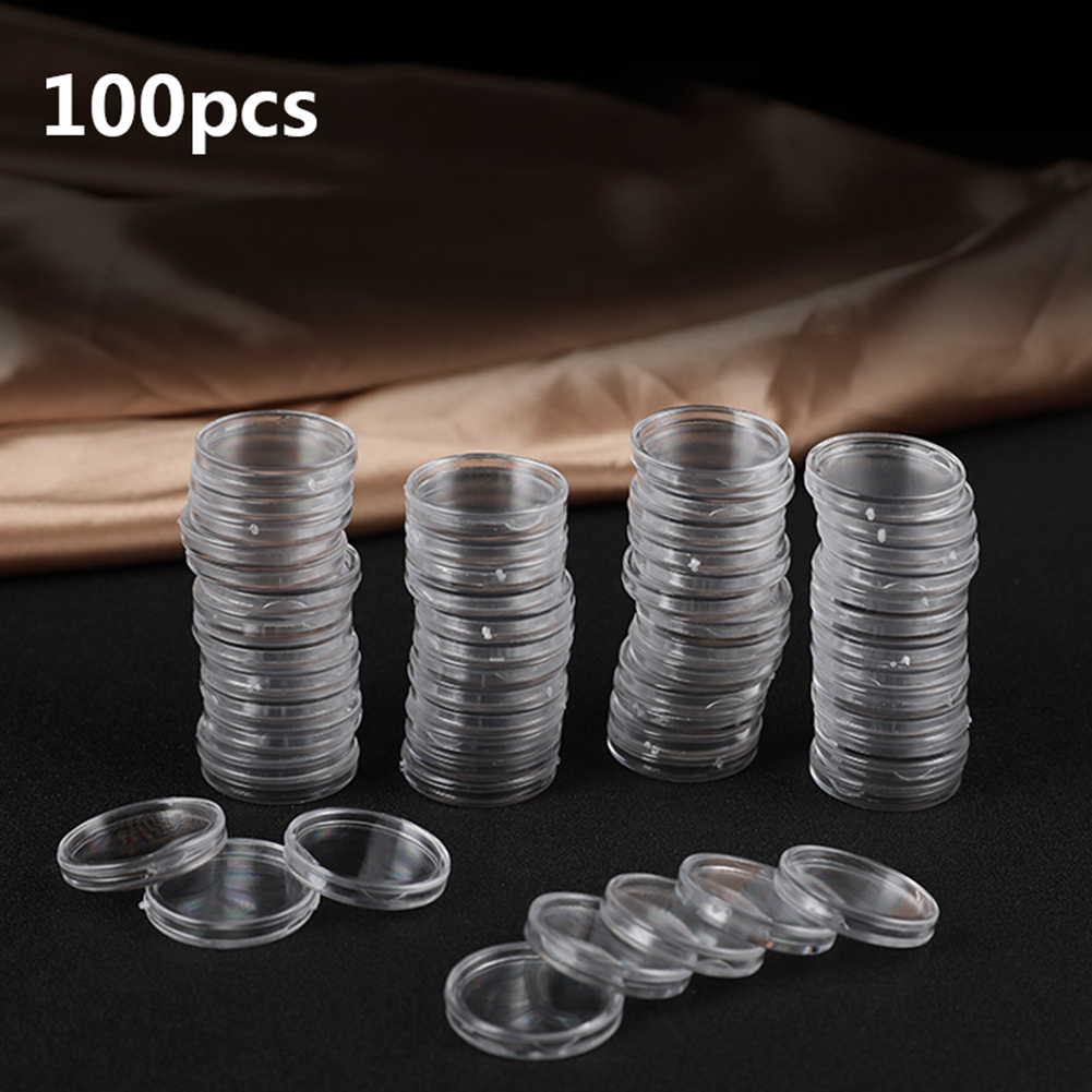 Collectors Coins Jewelry & Watches Of Smithtown Reviews - 100 adet Şeffaf Plastik Küçük Yuvarlak