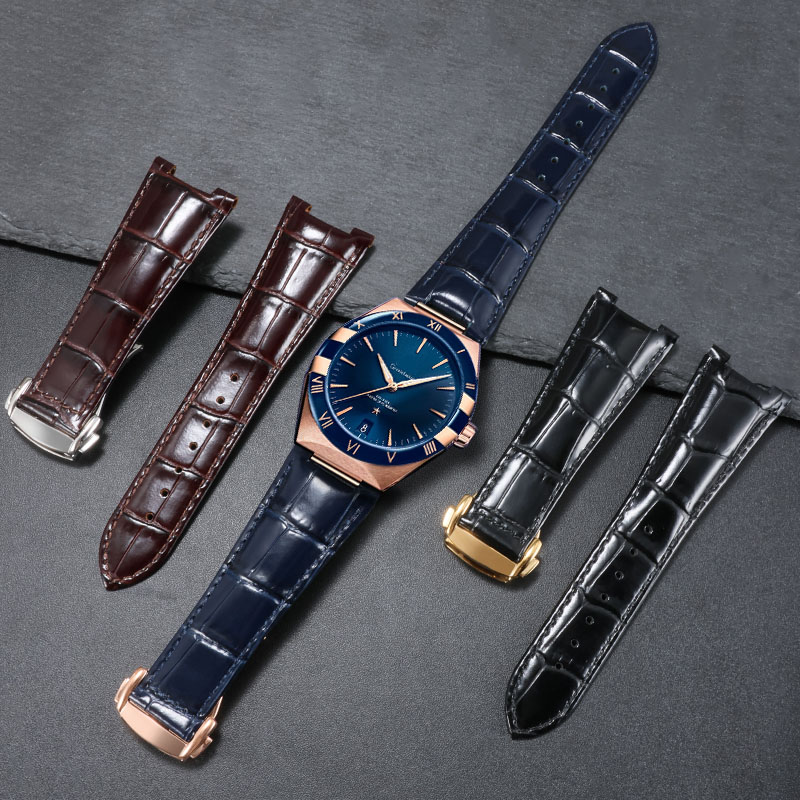 Omega Watch Constellation - Omega takımyıldızı için hakiki deri kordonlu