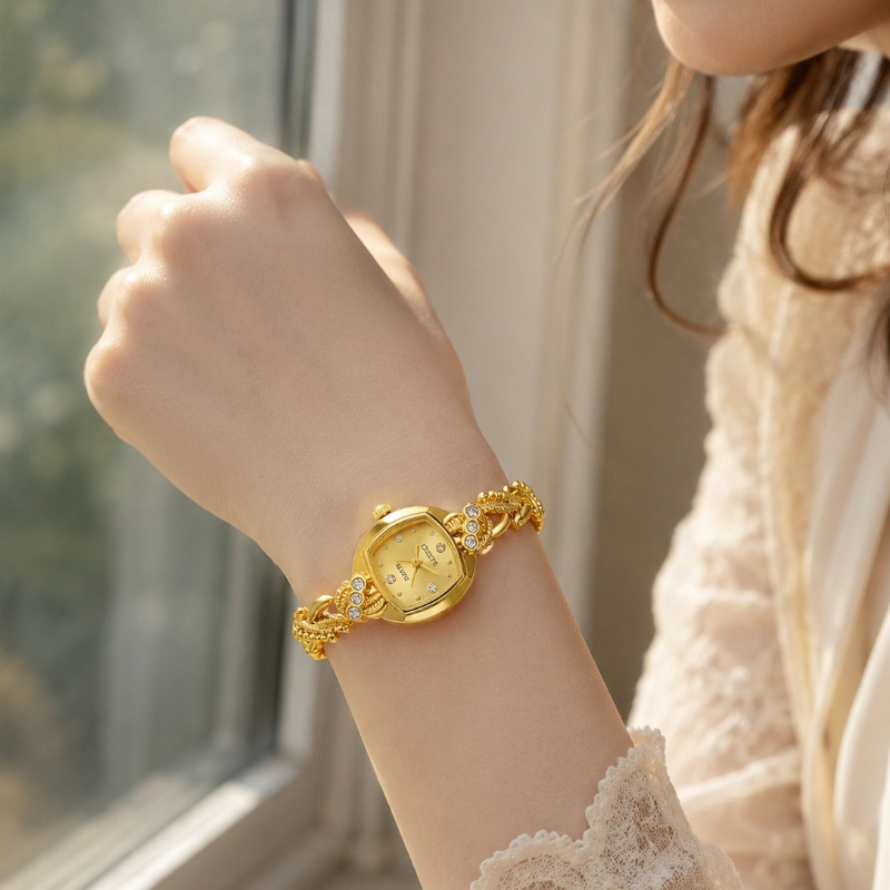 Jewelry Watches Brands - Moda Kadın Takı Saati Lüks Altın