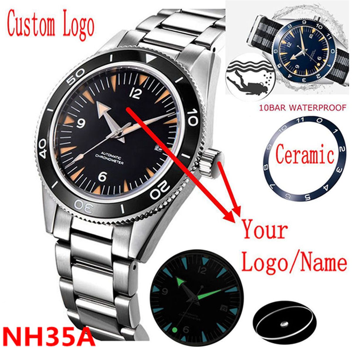 Özel Logo NH35 Hareket Izle 10 - Jewelry Style Watches incelemesi ve fiyatı