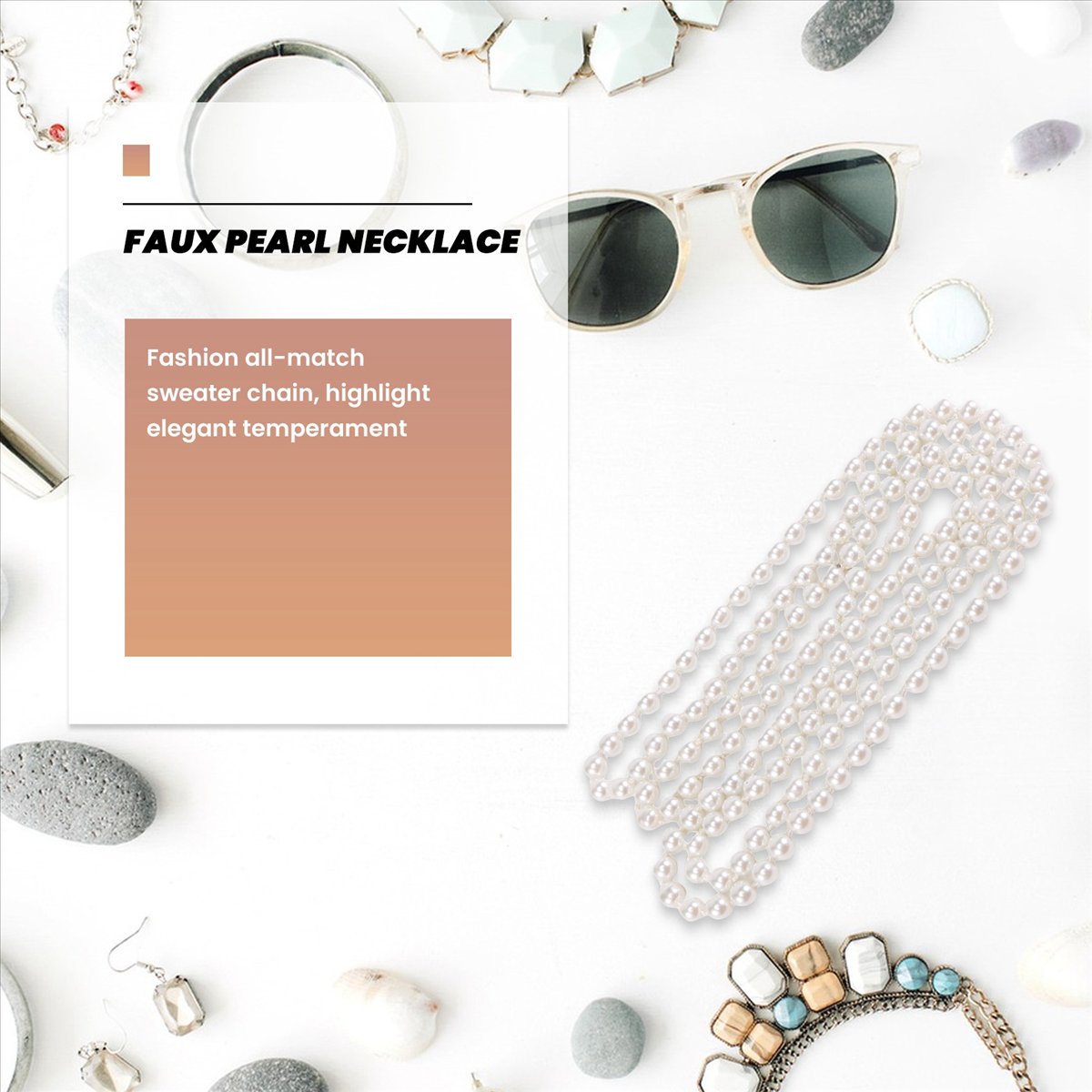 ABQR Sahte İnci Uzun Kazak Zin - Pearl Necklace incelemesi ve fiyatı